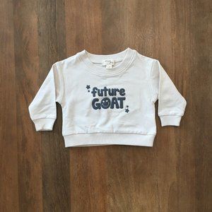 Atlas grey cream "Future Goat" crew neck sweatshirt